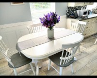 Smooth white oval table