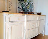 Lightly distressed white buffet